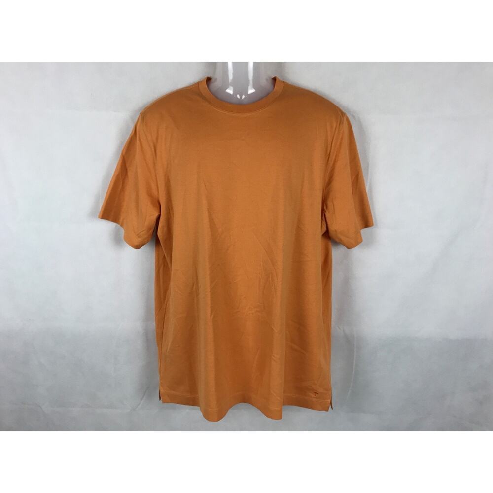 EUC Left Coast Tee Mens Orange L Short Sleeve Shirt 100% Pima Cotton Lightweight